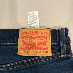 Men’s Levi’s 512 34x32 Indigo Blue Skinny/Slim stretch jeans